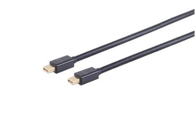 MINI Displayportkabel 1.2, UHD 4K2K, schwarz, 1m