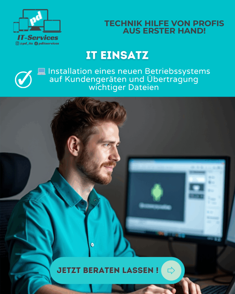 05.05.25 - 💻 Installation eines neuen Betriebssystems auf Kundengeräten und Übertragung wichtiger Dateien
